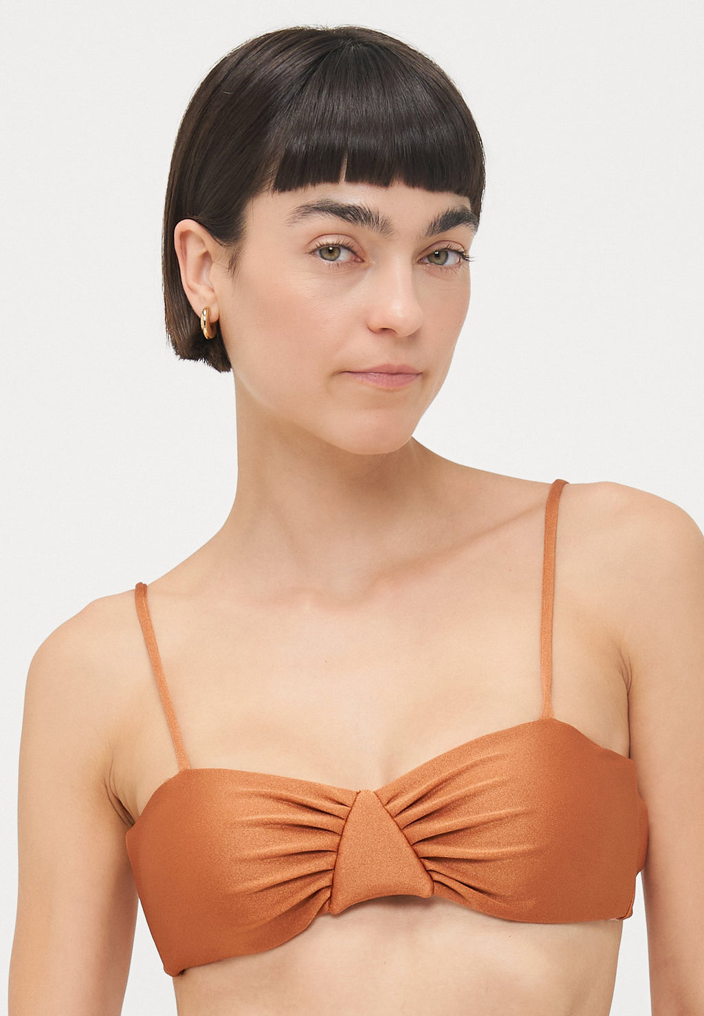 ADRIANA DEGREAS SOLID FRILLED