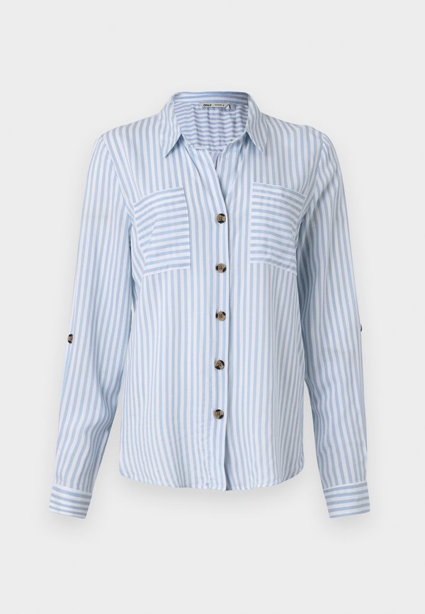 ONLY ONLYASMIN - Button-down blouse - blue/white