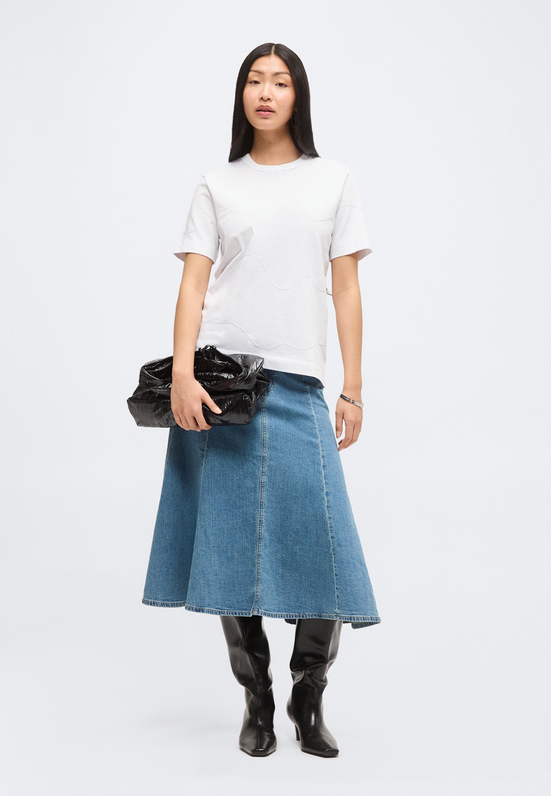 Selected SLFMILA EMBROIDERY TEE
