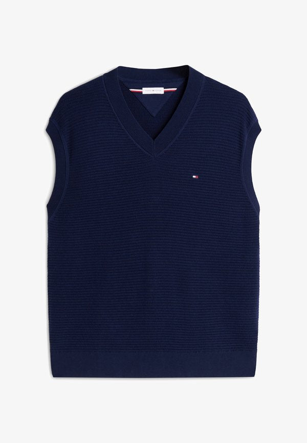 Tommy Hilfiger SEASONAL STRUCTURE - Waistcoat - carbon navy