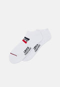 Levi's® LOW CUT LOGO UNISEX 2 PACK - Sneaker socks - white / white