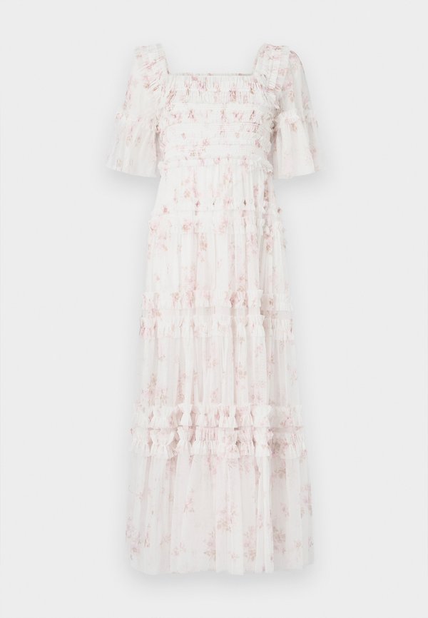 Needle & Thread EXCLUSIVE MAGNOLIA DITSY PEACHES SMOCKED GOWN