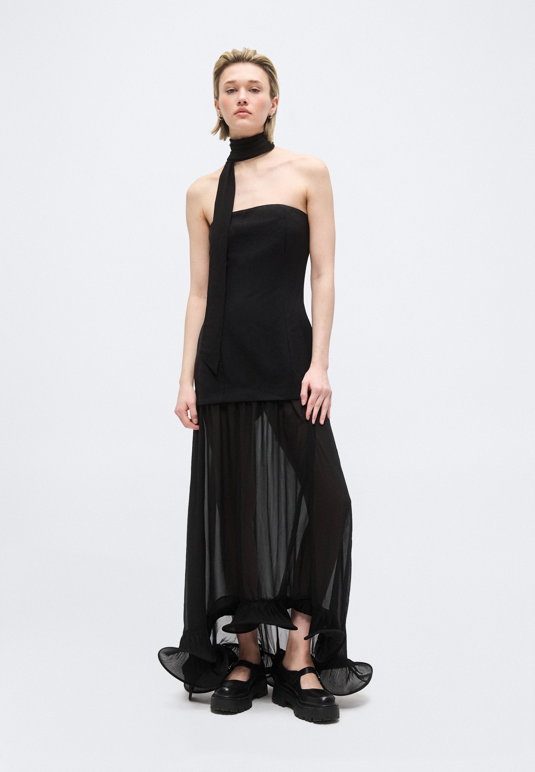 Gina Tricot BANDEAU FRILL MAXI DRESS
