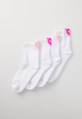 Puma HEART LOGO SHORT CREW 4 PACK  - Socks - white/pink