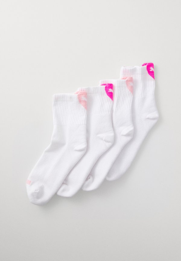 Puma HEART LOGO SHORT CREW 4 PACK  - Socks - white/pink