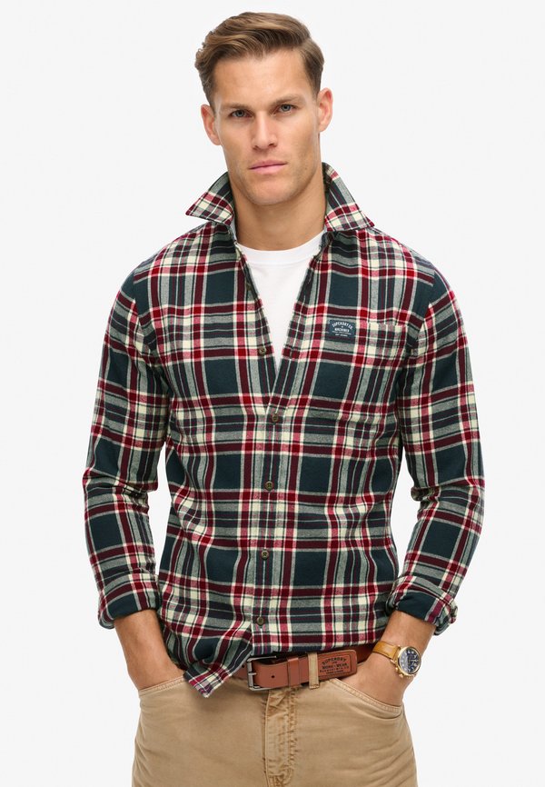 Superdry & Co LONG SLEEVE LUMBER - Shirt - kansas check navy