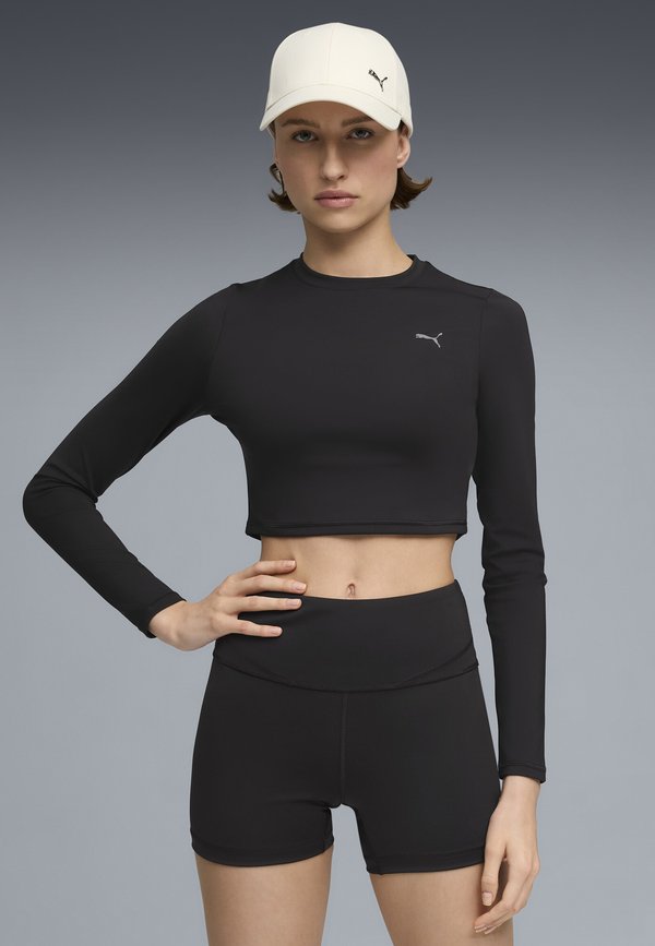 Puma CROPPED - Long sleeved top - puma black