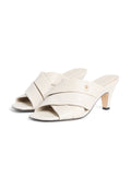 Tommy Hilfiger LEATHER CROSSOVER STRAP HEELED MULES