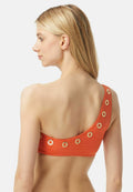 MICHAEL Michael Kors GROMMET ONE SHOULDER T
