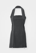 GmbH DOUBLE ZIP HALTER NECK MINI DRESS