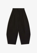 Bershka PLEATED TECHNICAL - Trousers - black