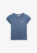 Superdry & Co ATHLETIC ESSENTIALS SLUB GRAPHIC - Print T-shirt - tidal blue