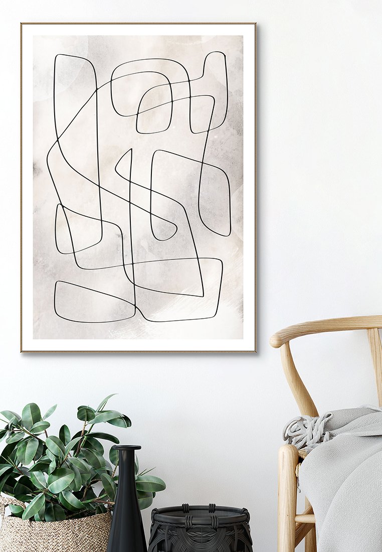 Orange Wallz CURVED LINES