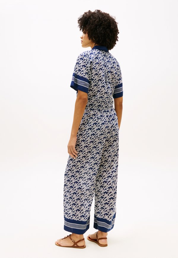 Tommy Hilfiger PRINT VOILE WIDE LEG TROUSERS WITH SILK