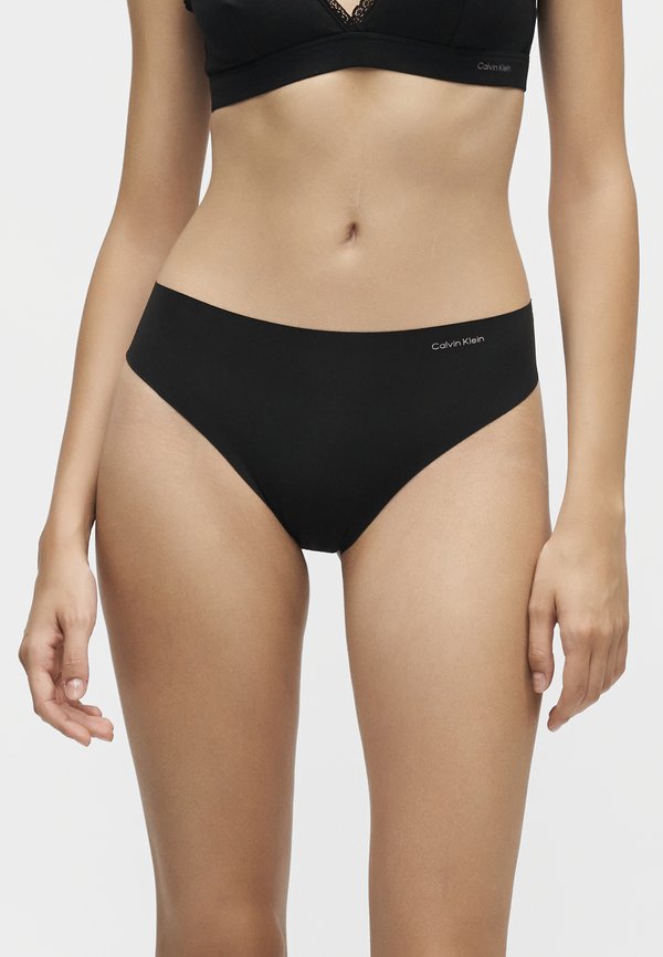 Calvin Klein Underwear INVISIBLES 3 PACK - Thong - black/black/black