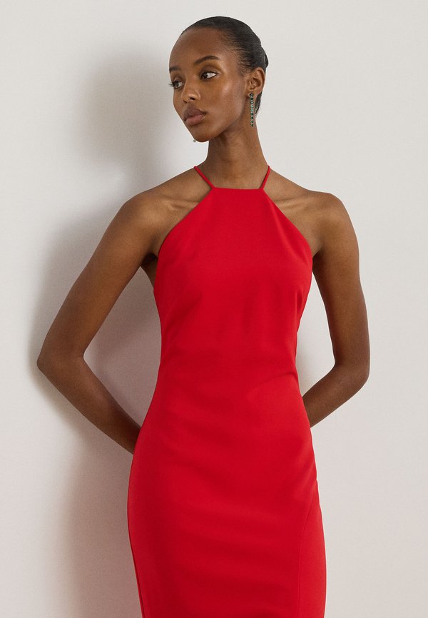 Lauren Ralph Lauren DOUBLE-FACED CREPE HALTER GOWN