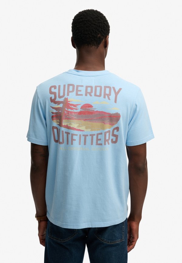 Superdry & Co SUPERDRY OUTDOORS MOUNTAIN RELAXED T-SHIRT.. - Print T-shirt - seafoam blue
