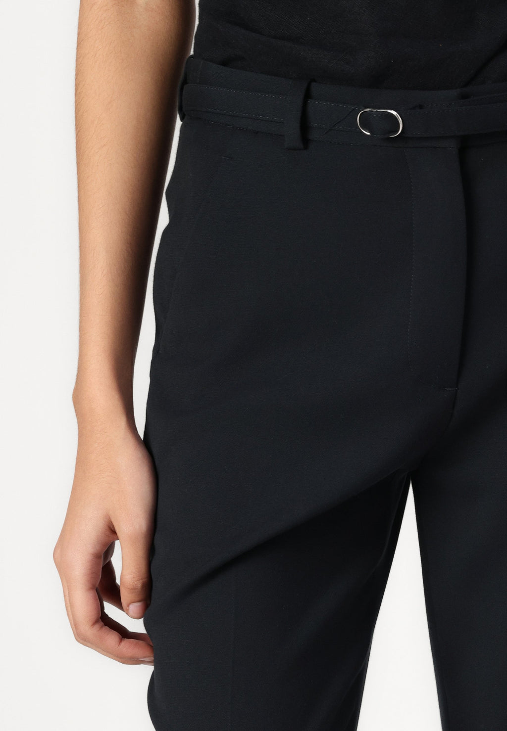 Abercrombie & Fitch High Rise Belted Ankle Straight Pant