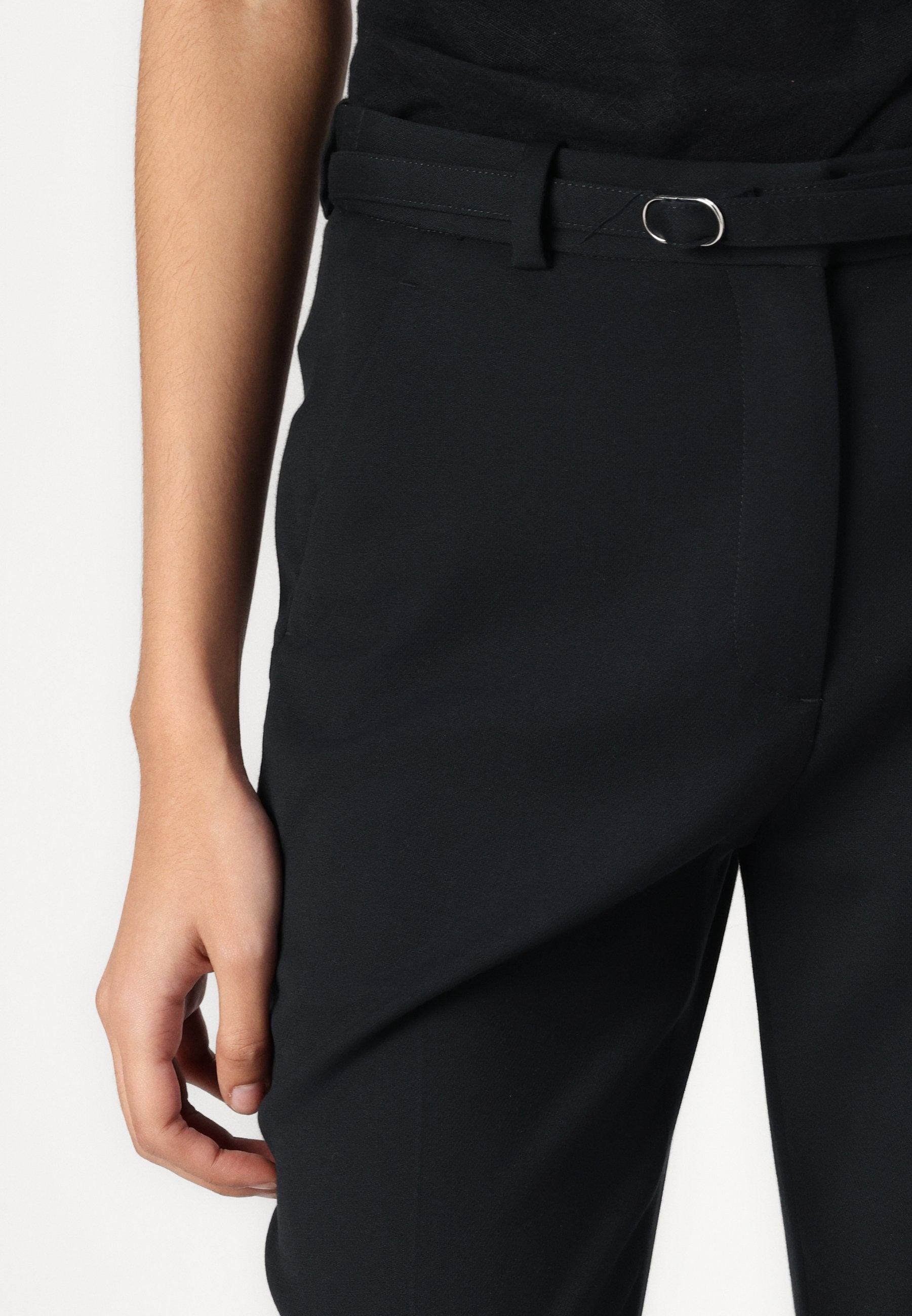 Abercrombie & Fitch High Rise Belted Ankle Straight Pant