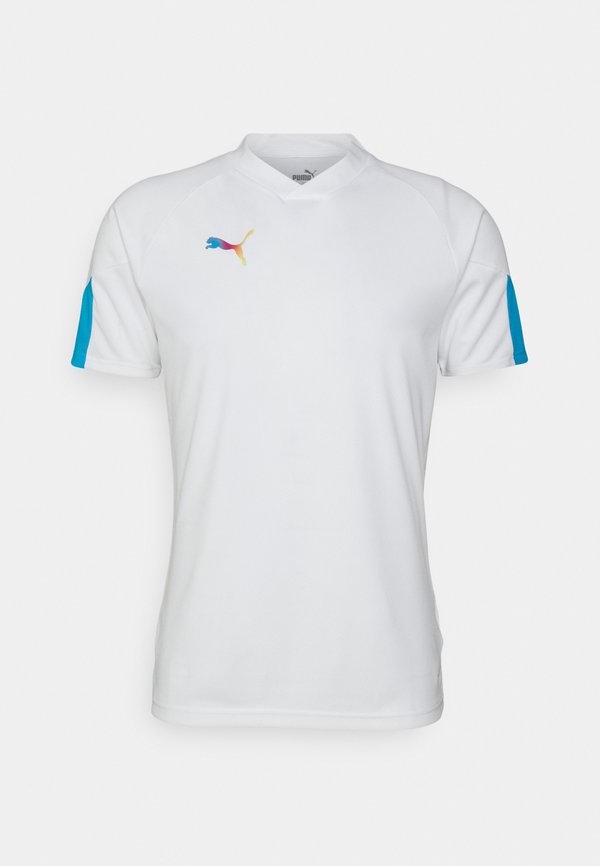 Puma INDIVIDUALFINAL - Sports T-shirt - white/ocean dive/deep orchid