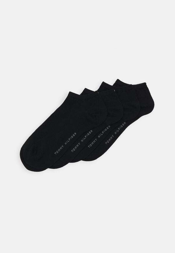 Tommy Hilfiger WOMEN SNEAKER 4 PACK - Sneaker socks - black
