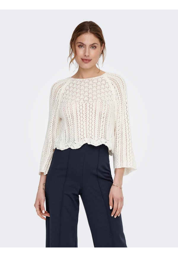 ONLY ONLNOLA LIFE 3/4 PULLOVER NOOS - Jumper - cloud dancer
