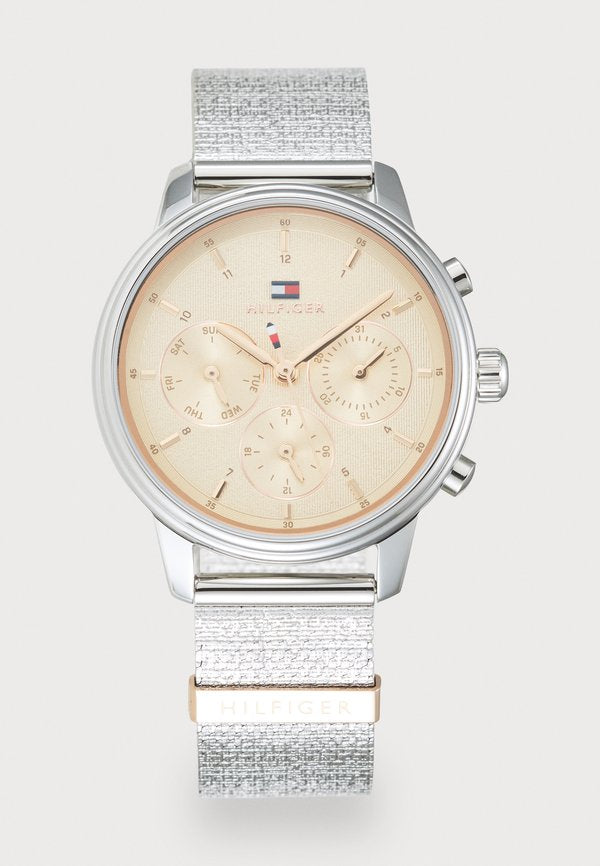 Tommy Hilfiger BLAKE UNISEX - Watch - silver-coloured/beige
