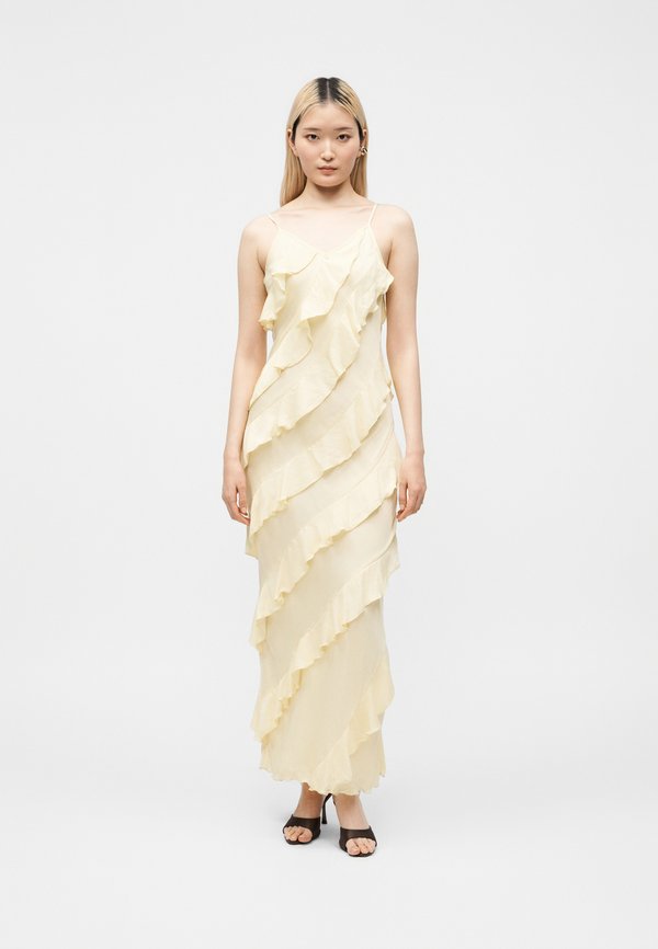 Vero Moda VMICELYN RUFFLE - Cocktail dress / Party dress - beige