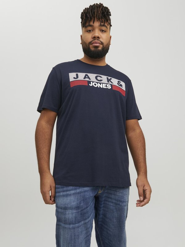 Jack & Jones JJECORP LOGO TEE O NECK - Print T-shirt - navy blazer