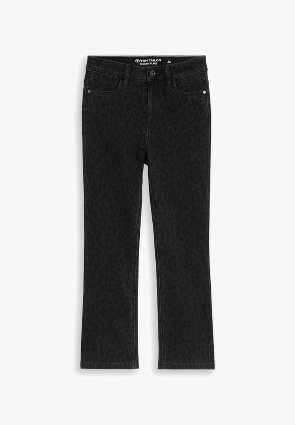 TOM TAILOR TTROMY FLARE JEANS - Flared Jeans - leo denim allover