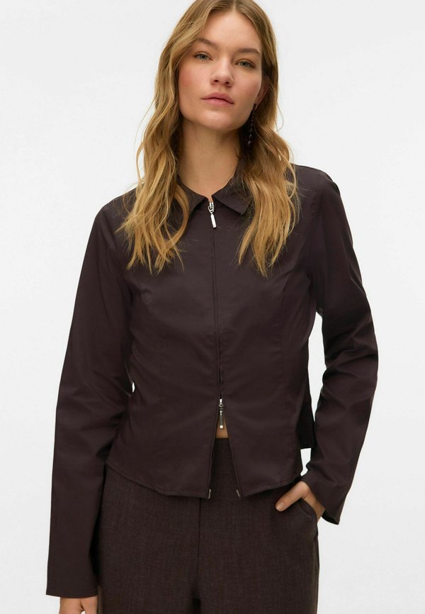 Vero Moda HEMD VMLOTUS HEMD - Blouse - chocolate torte