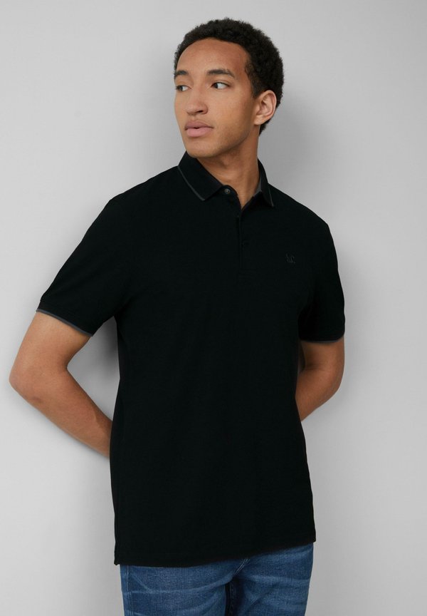 s.Oliver SPORTIVES - MIT KONTRAST-DETAILS - Polo shirt - schwarz