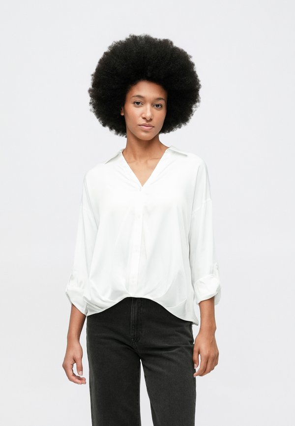 TOM TAILOR BLOUSE MODERN - Button-down blouse - whisper white
