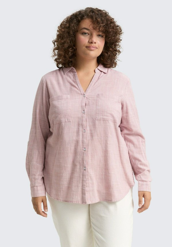 TOM TAILOR Button-down blouse - wineberry rose