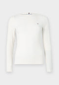 RIBBED SLIM BOAT NECK LONG SLEEVE T-SHIRT Media 1