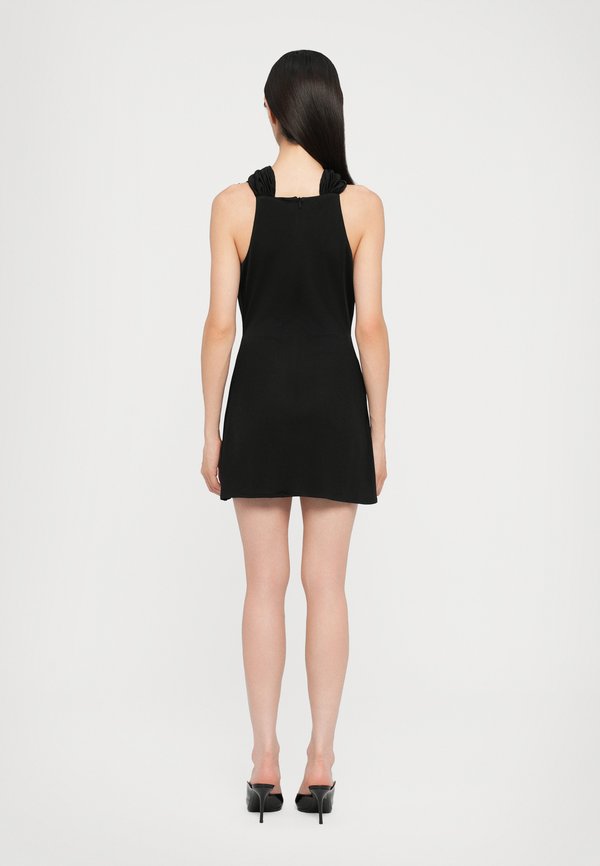 David Koma SWALLOW BIRD COWL NECK MINI DRESS