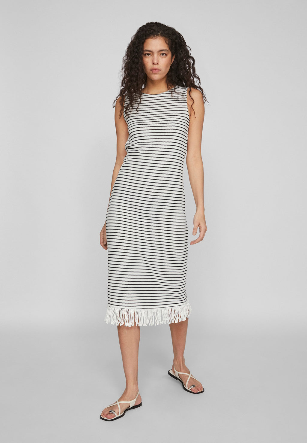 VILA VISIF O NECK MIDI DRESS