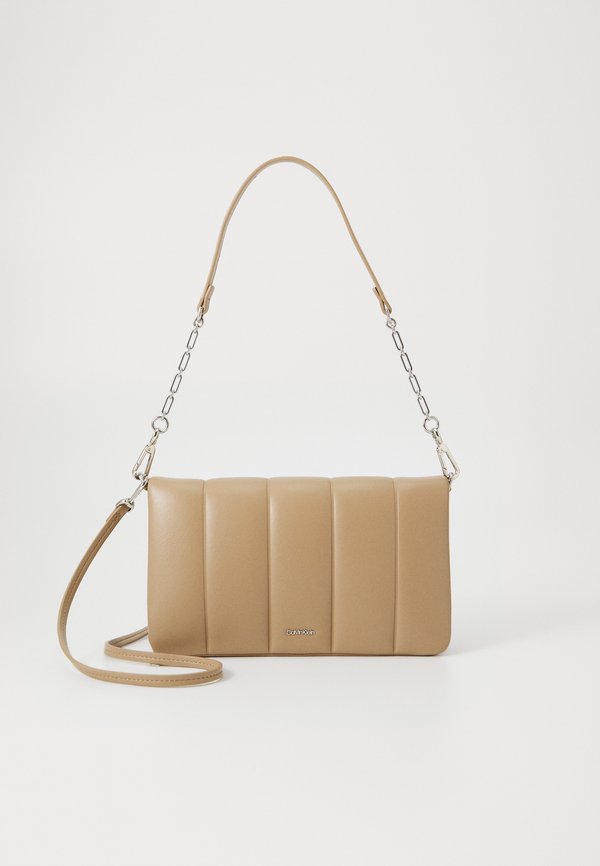 Calvin Klein LINE QUILT SHOULDER BAG - Handbag - amphora