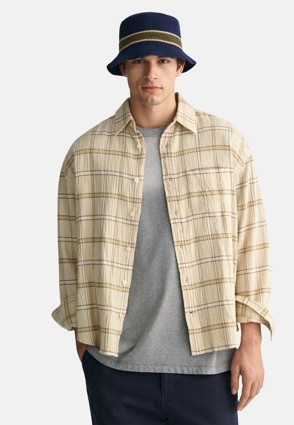 GANT OVERSIZED TEXTURED CHECKED