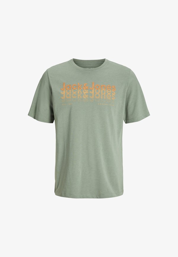 Jack & Jones TEX ROUND NECK - Print T-shirt - iceberg green