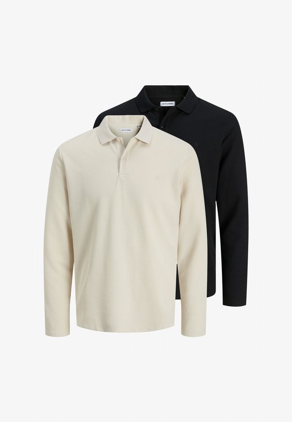 Jack & Jones 2-PACK - Polo shirt - schwarz   beige