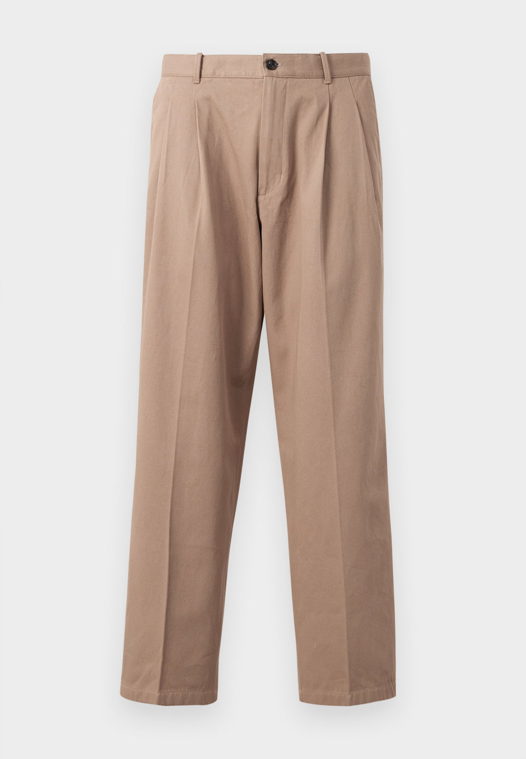 PLEATED TWILL WIDE LEG TROUSERS Media 1