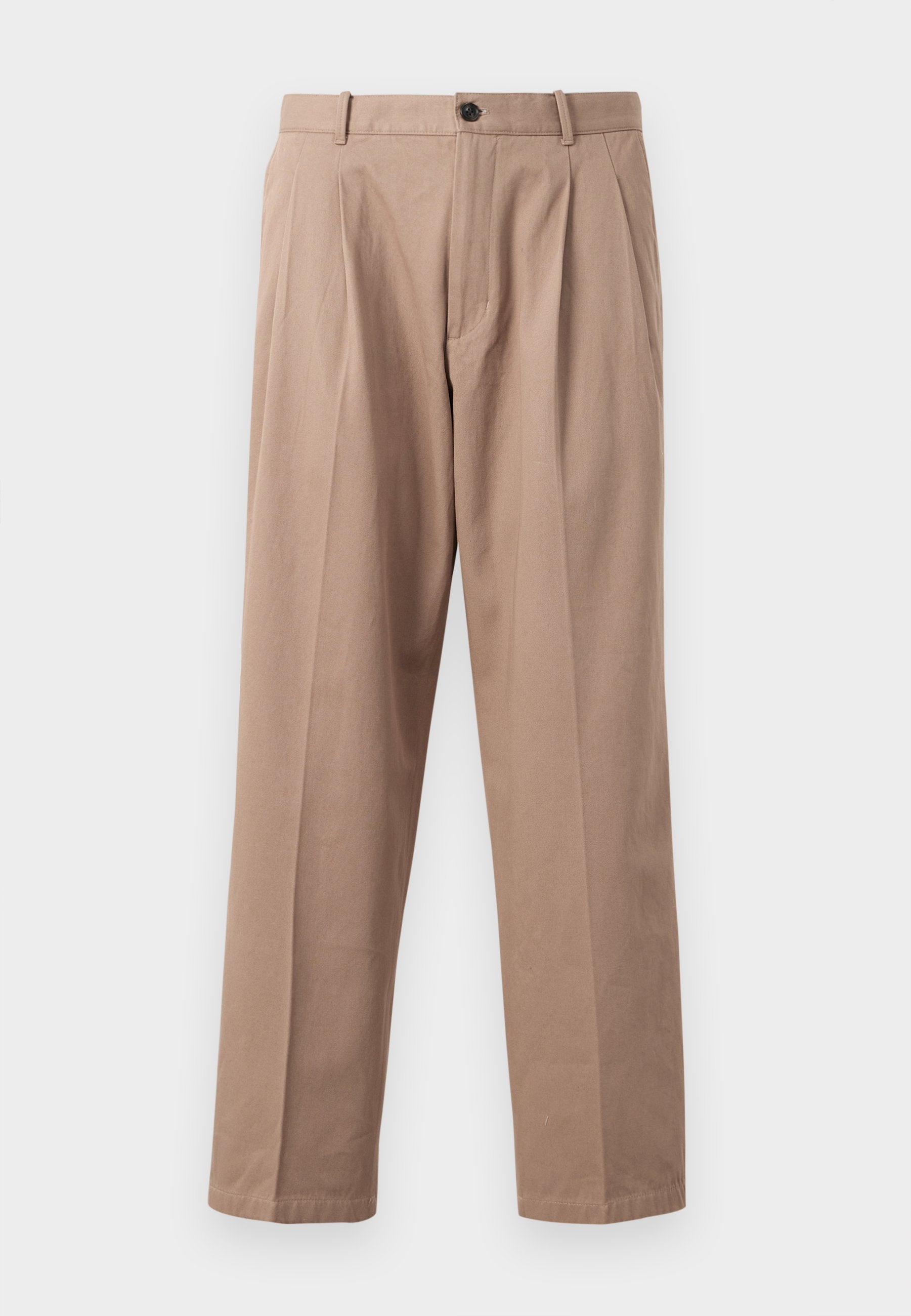 PLEATED TWILL WIDE LEG TROUSERS Media 1