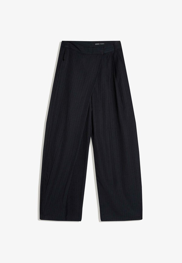 Bershka CROSSOVER WAIST LOOSE-FITTING TROUSERS - Trousers - royal blue
