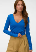 Vero Moda TOP VMLIVA TOP - Long sleeved top - lapis blue
