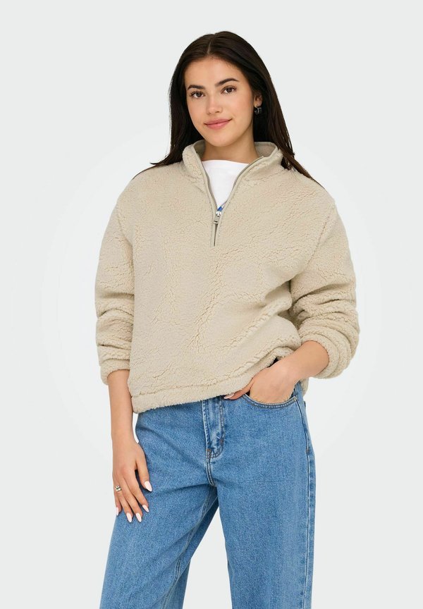 ONLY ONLNEW DALLAS HIGHNECK  - Fleece jumper - pumice stone