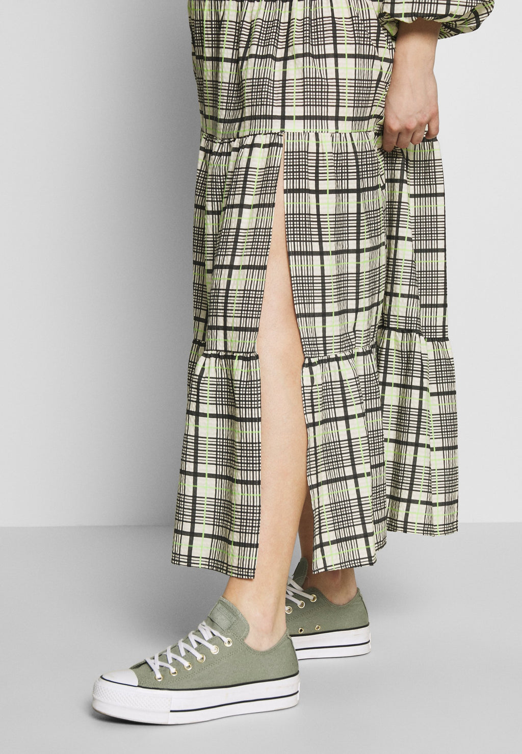 Topshop Maternity CHECK TIERED NECK