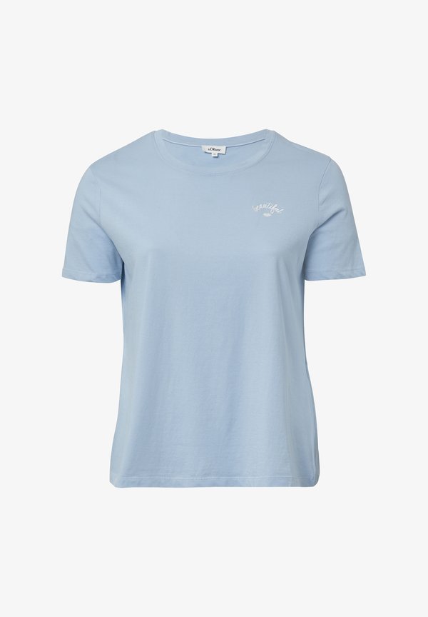 s.Oliver Print T-shirt - hellblau