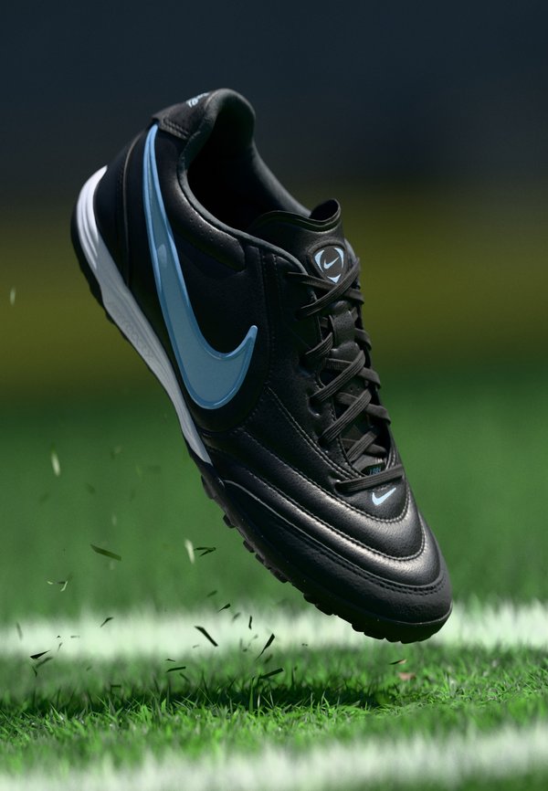 Nike Performance TIEMPO LIGERA PRO UNISEX - Turf football boots - black/obsidian/ice blue