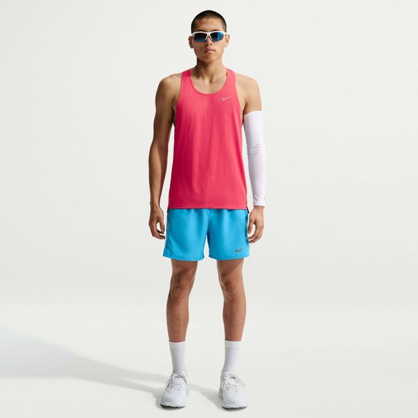 Nike Performance M NK DF FAST SINGLET - Top - fusion red reflective silv